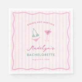 Möhippa med Doodle-bikinis och martini Pappersservett
