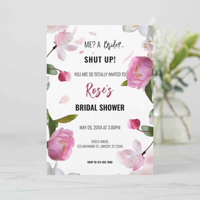 Möhippa med flera Blommigtar Inbjudningar (Stående Fram)