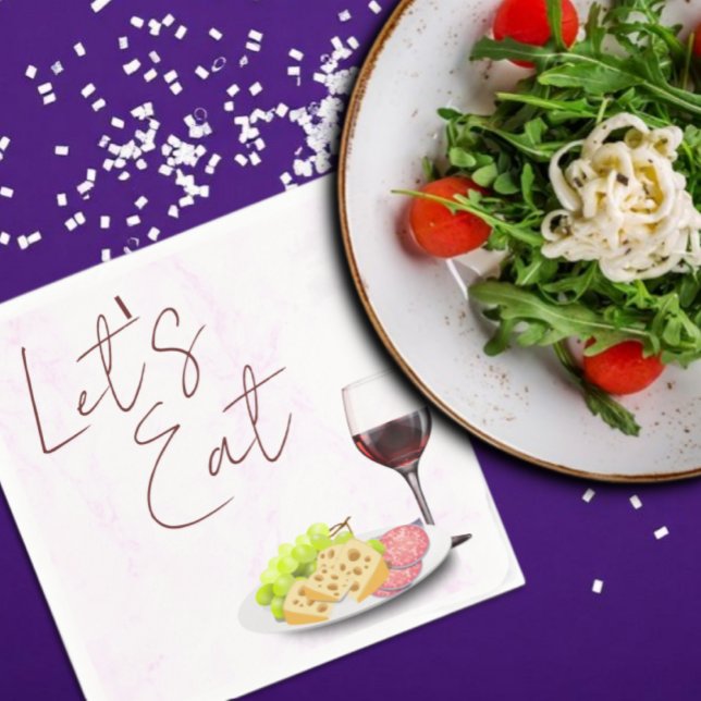 Möhippa med vin och charcuterie pappersservett (Skapare uppladdad)