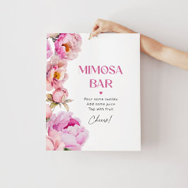 Möhippa mimosa pub i rosa blommigt poster