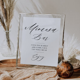 möhippa mimosa pub-tecken för vanligt skript poster