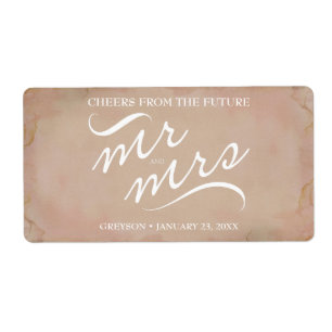 möhippa Mini Champagne Label Rosa Fraktsedel