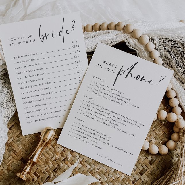 Möhippa Mobilt spel och känn brickkortet Inbjudningar (Skapare uppladdad)