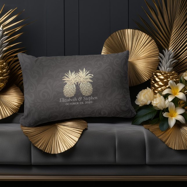 Möhippa Modern Black Guld Pineapple par Lumbarkudde (Skapare uppladdad)