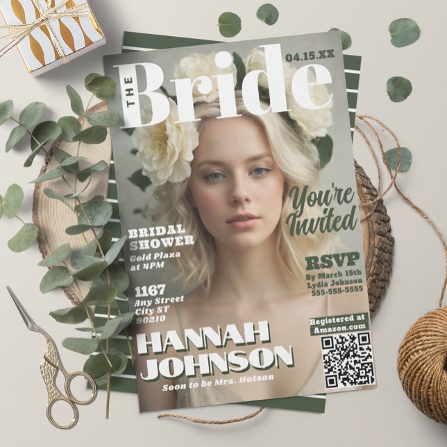 Möhippa Modern Magazine Cover Inbjudningar (Skapare uppladdad)