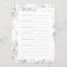 Möhippa Modern Simple Silver Blommigt Inbjudningar