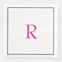 Möhippa Monogram Namn Shock rosa Bröllop