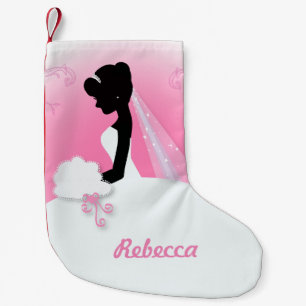 Möhippa Mrs. Höger Rosa bride silhouette Liten Julstrumpa