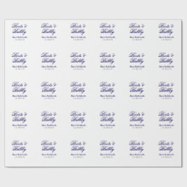 Möhippa namnet Boots & Bubble lila ställe Presentpapper