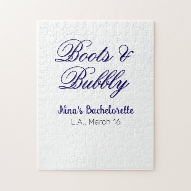 Möhippa namnet Boots & Bubble purpleplace Pussel (Vertikal)