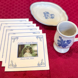 Möhippa Napkin - blått tema med foto Pappersservett