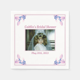 Möhippa Napkin - Rosa tema med foto Pappersservett