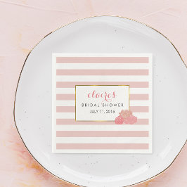 Möhippa Napkins | Rosa Rand och Peony Pappersservett