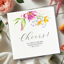 Möhippa Napkins Rosa Watercolor Flowers Pappersservett