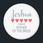 Möhippa och Bröllopsfest 5 Far i hjärtat Magnet<br><div class="desc">Ledamöterna från brudens sida och bröllopsfest kommer att känna sig älskade och uppskattade med en "fem hjärtegåva" som gjorts särskilt för dem. Kärlek är vad det handlar om. Vare sig det är en hemstad bröllop eller ett destinationsbröllop kommer personligen säkert att ta med sig leenden på vägen. Anpassadets t-shirts har...</div>