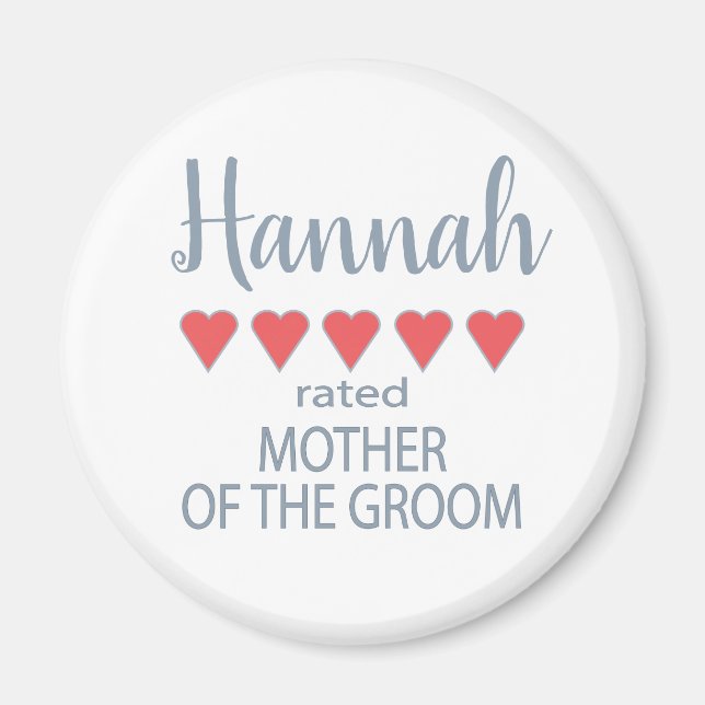 Möhippa och Bröllopsfest 5 Mor i hjärtat av Groom Magnet (Framsidan)