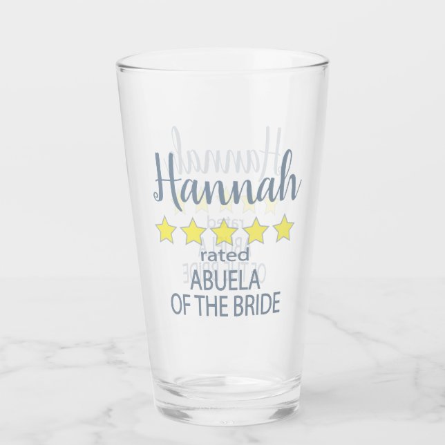 Möhippa och Bröllopsfest 5 Star Abuela of Bride Glaskopp (Framsida)