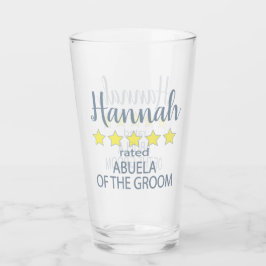 Möhippa och Bröllopsfest 5 stjärna Abuela of Groom Glaskopp