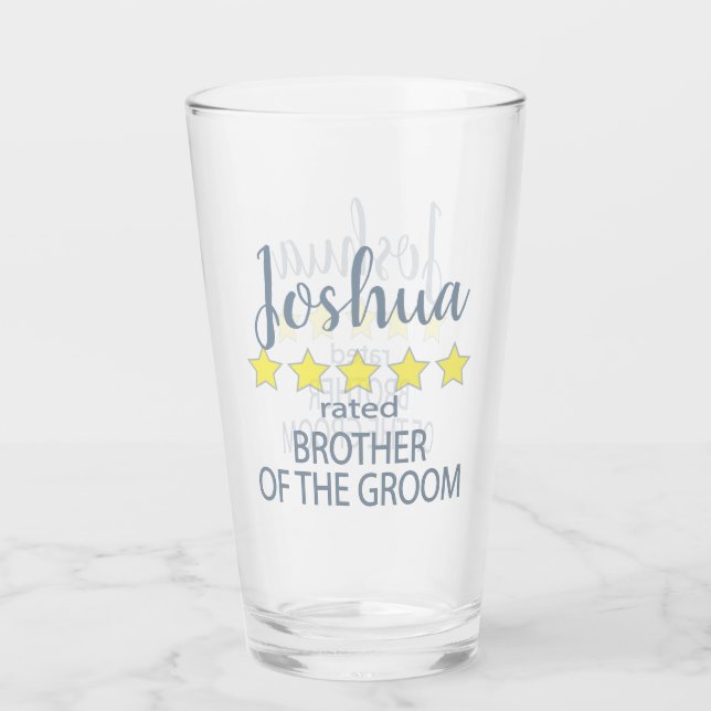 Möhippa och Bröllopsfest 5 Stjärnbror till Groom Glaskopp (Framsida)