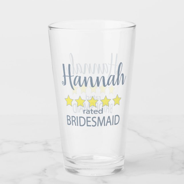 Möhippa och Bröllopsfest 5 stjärnor Bridesmaid Glaskopp (Framsida)