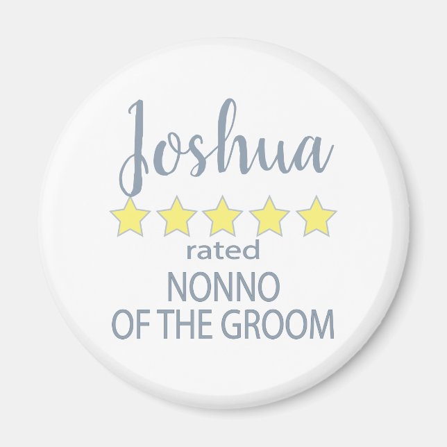 Möhippa och Bröllopsfest 5 stjärnor Ingen groom Magnet (Framsidan)
