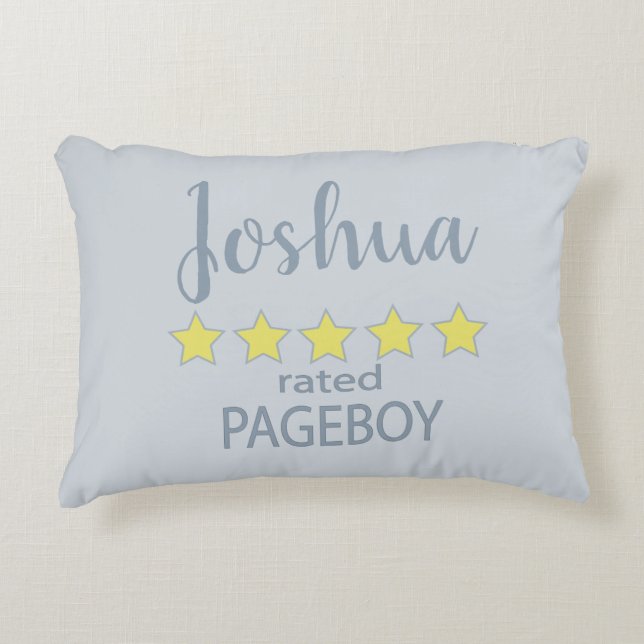 Möhippa och Bröllopsfest 5 stjärnor, sidpojke Prydnadskudde (Framsidan)