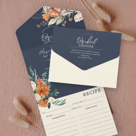 Möhippa och hämtning av orange och marin Blommigt