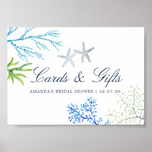 Möhippa- och presentkort för vattenfärgssegment poster