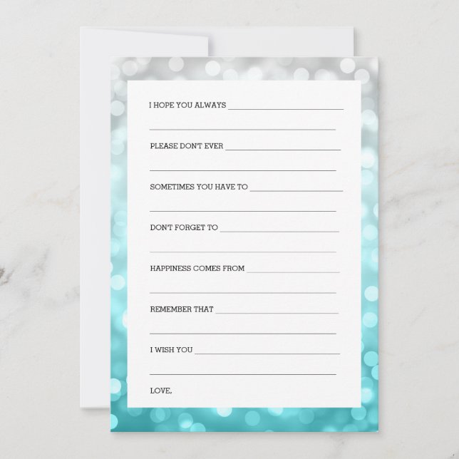 Möhippa Önskemål Beach Ombre Glitter Ljus Inbjudningar (Framsida)