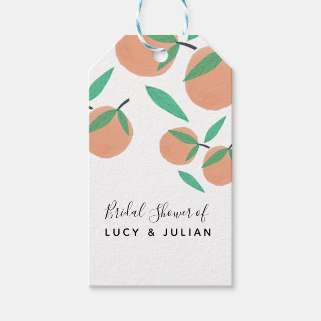 Möhippa Orange Hand plockade Botaniska Presentetikett (Framsidan)