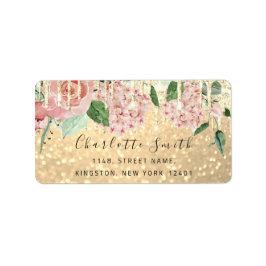 Möhippa OSA Bröllop Drip Mint Grönt Glitter Guld Adressetikett