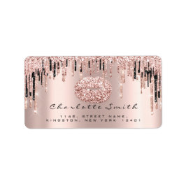 Möhippa OSA Kiss Ro Läppar Sparkly Glitter Makeup Adressetikett