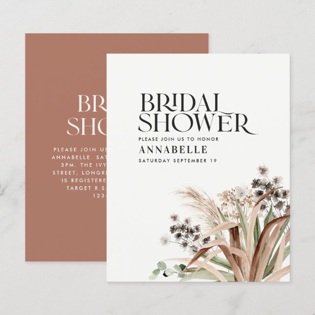 Möhippa pampas eucalyptus terracotta modern (Fram/baksida)