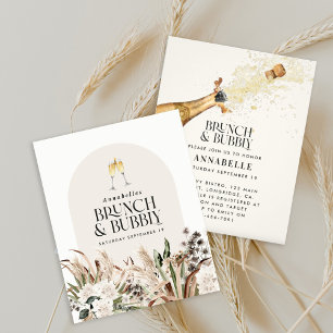 Möhippa pampas glass brunch bubbla flygblad