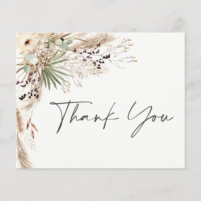 Möhippa pampas-gräs modern boho-elegant som flygblad (Framsidan)