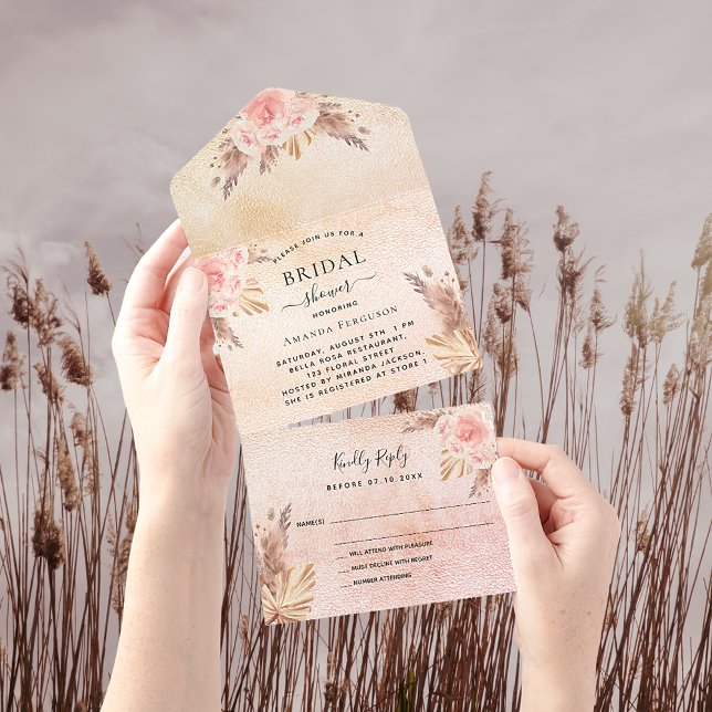 Möhippa pampas gräsgräs ro guld blommigt OSA (Skapare uppladdad)