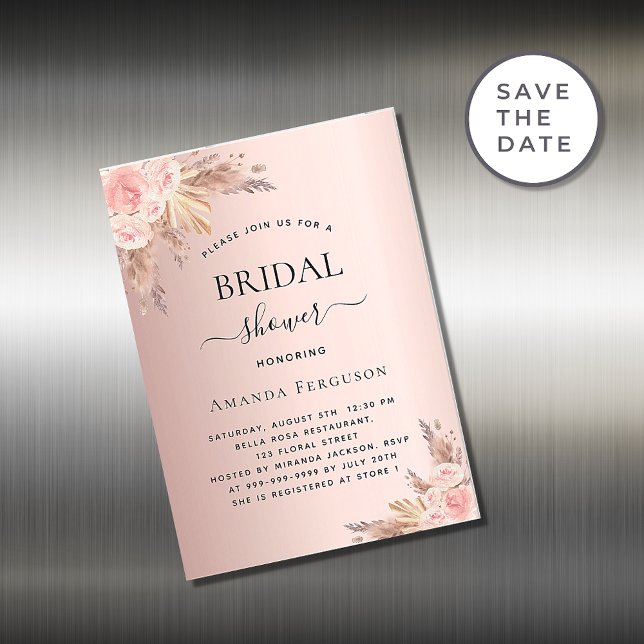 Möhippa pampas ro boho inbjudningsmagnet (Skapare uppladdad)