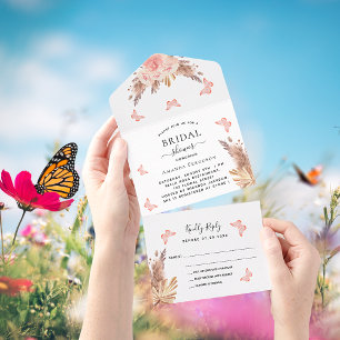 Möhippa Pampas ro butterfly blommigt OSA