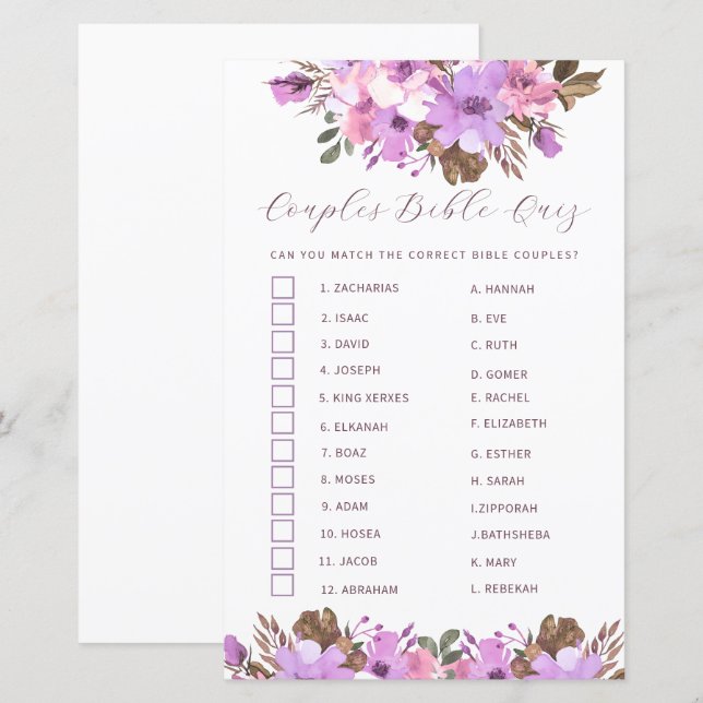 Möhippa Par Bible Quiz (Fram/baksida)