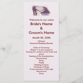 Möhippa par Silhouette Heart i Sand Bröllop Program