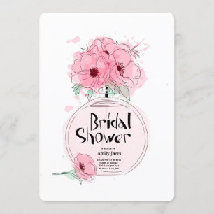 Möhippa Parfym Flaska med blommor Inbjudningar