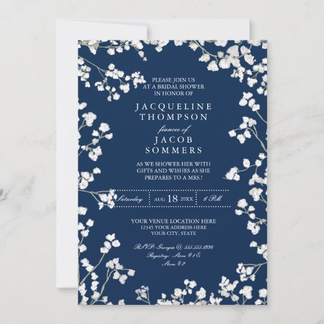 Möhippa Party Barnets utandning Utandning Utandnin Inbjudningar (Framsida)