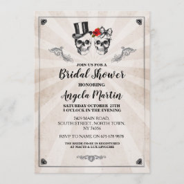 Möhippa Party Ro Skull Halloween Inbjudan