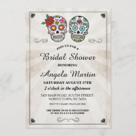 Möhippa Party Sugar Skull Cream Inbjudan