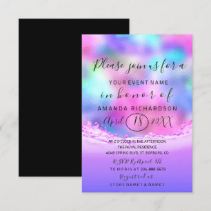 Möhippa Pastels Rosa Vågar Ocean Bubbles Inbjudningar