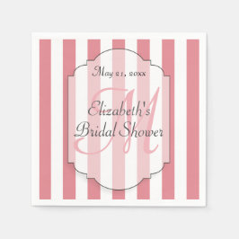 Möhippa Personlig Monogram Rosa Pappersservett