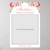 Möhippa Photo Booth Prop | Blommigt för Rosa