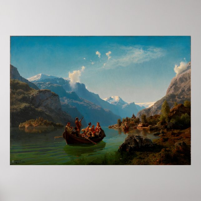 Möhippa Procession på Hardangerfjord Poster (Framsidan)