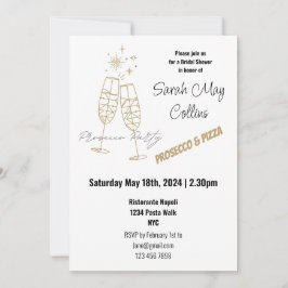 Möhippa Prosecco Party Editable Inbjudningar