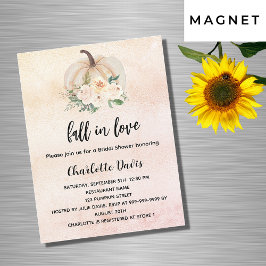 Möhippa pumpa faller i kärlek kräm lyxen magnetisk inbjudningskort